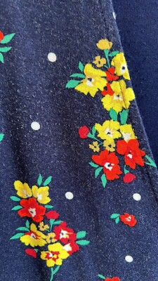 ZARA Navy Blue Floral Print Wrap Mini Dress Women's Size Large | eBay