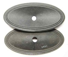 Pair Vintage 4"X8" Paper Cones - Speaker Parts - W511