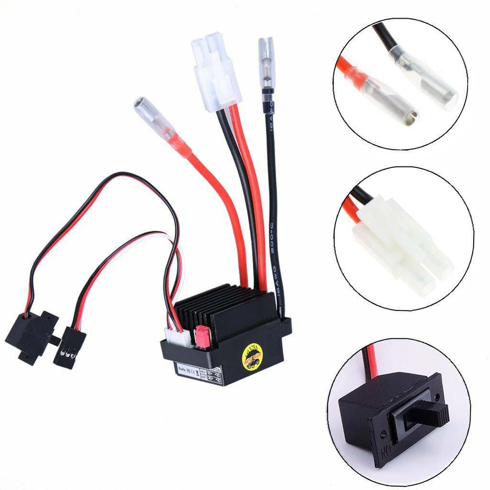 320A Brushed Fahrregler Speed Controller ESC für 1/10 1/8 RC Truck Auto DE - Bild 2 von 4