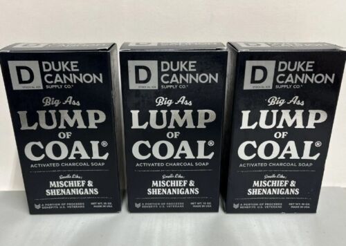 Lot de 3 savons au charbon Duke Cannon gros as 10 oz charbon actif EA - Photo 1 sur 5