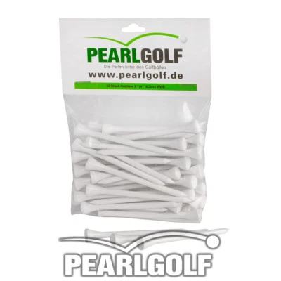 1000 GOLFTEES 3 1/4 ZOLL (8,3 cm) aus HOLZ - FARBE: WEISS - GOLF-TEES NEU OVP - Bild 1 von 2