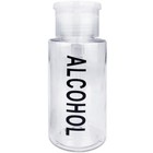 Pana 7oz  Alcohol Labeled Push Down Pump Dispenser Bottle w/Flip Top Cap - Clear