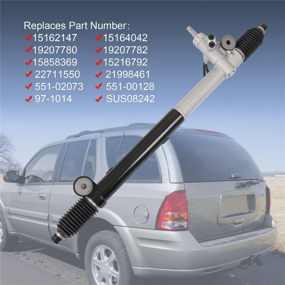 Power Steering Rack Pinion Assembly For Chevrolet Trailblazer GMC Envoy 2003-09 - Image 3 of 4
