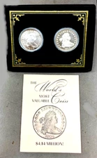 GALLERY MINT 1804 SILVER DOLLAR SET BU AND PROOF EXAMPLES IN THE ORIGINAL BOX W