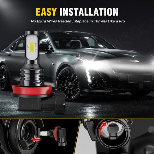 LED HeadlightS Bulbs Fog Light For Ford F-150 2015-2021 SSV Crew Cab Pickup 5.0L - Picture 6 of 18