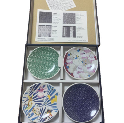 JAPAN Pokemon x Kogei Pokemon Small Plate Set Miya Yasuyoshi Mizuhashi Saori