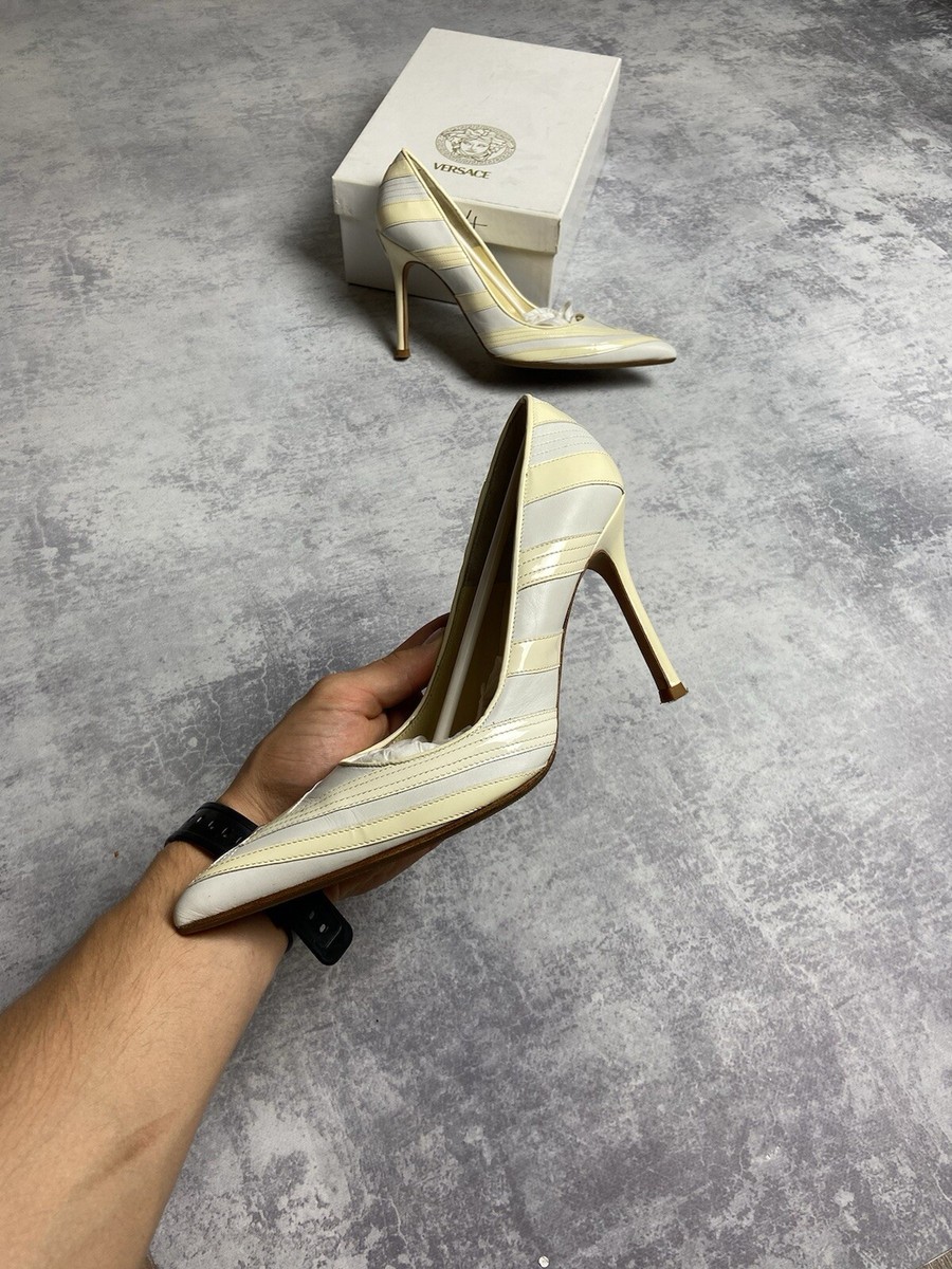 Gianni Versace Patent Leather Vintage Luxury Y2K Gold Medusa