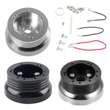 5 & 6 Hole Steering Wheel Polished Hub Adapter For GM Chevy Flaming River Ididit