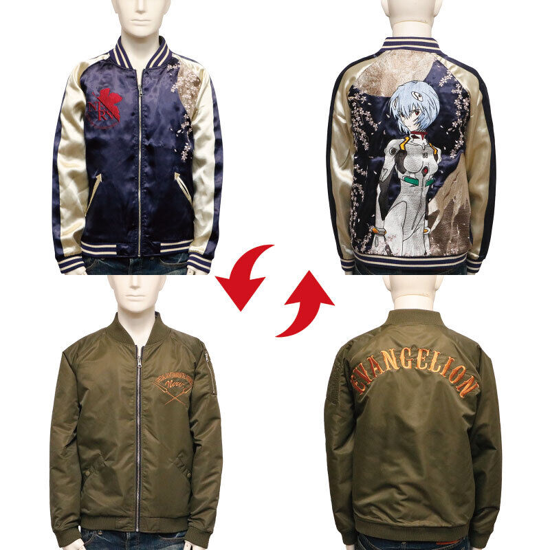 Nishiki × EVANGELION Rei Ayanami Reversible Sukajan & MA-1 Nishiki × EVANGELION Rei Ayanami Reversible Sukajan & MA-1