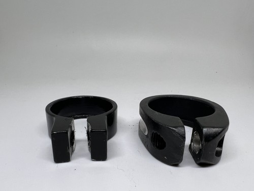 2 BMX SEAT CLAMPS UNKNOWN BLACK NICE LOOK - Picture 3 of 6