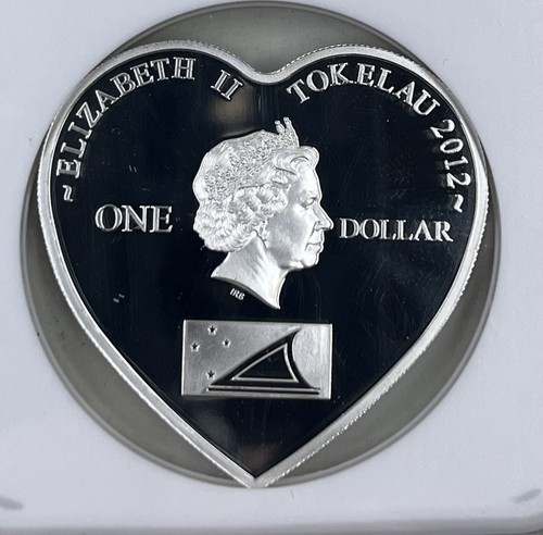 2012 Tokelau S$1 NGC PF70 Ultra Cameo True Love Heart Shaped Coin - Picture 4 of 4