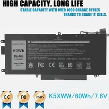 K5XWW Battery For Dell Latitude 7389 7390 2-in-1 P29S002 5000 5289 6CYH6 71TG4