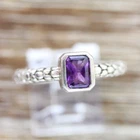 VINTAGE MICHAEL DAWKINS AMETHYST STERLING SILVER 925 RING SZ 10 PRETTY