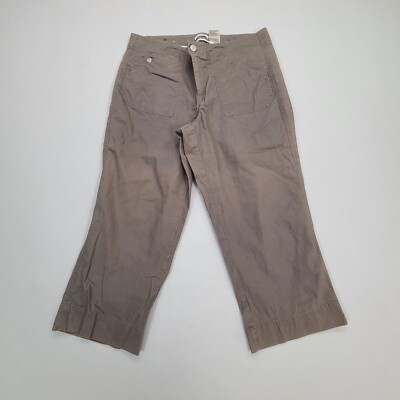 Dockers Pants Womens 10 Green Gray Capri Casual Comfort