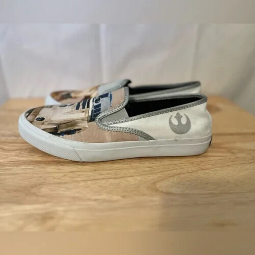Limited Edition Sperry Star Wars Cloud R2D2 &C3PO Slip on Sneakers Size 6.5 - Picture 4 of 8