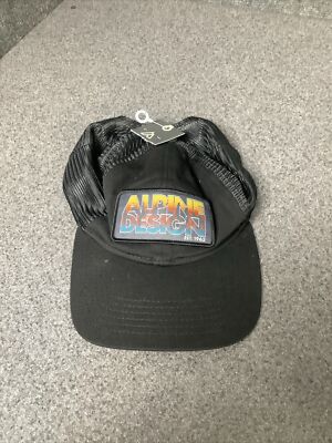 Alpine Designs Hat Black Snapback Hat Adult Size Black Adjustable Hat Cap M69A