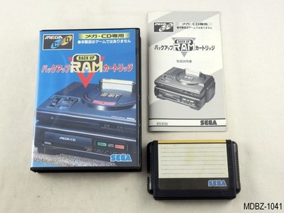 Complete Mega CD RAM Cartridge Sega MD Drive Japanese Import Genesis Boxed CIB