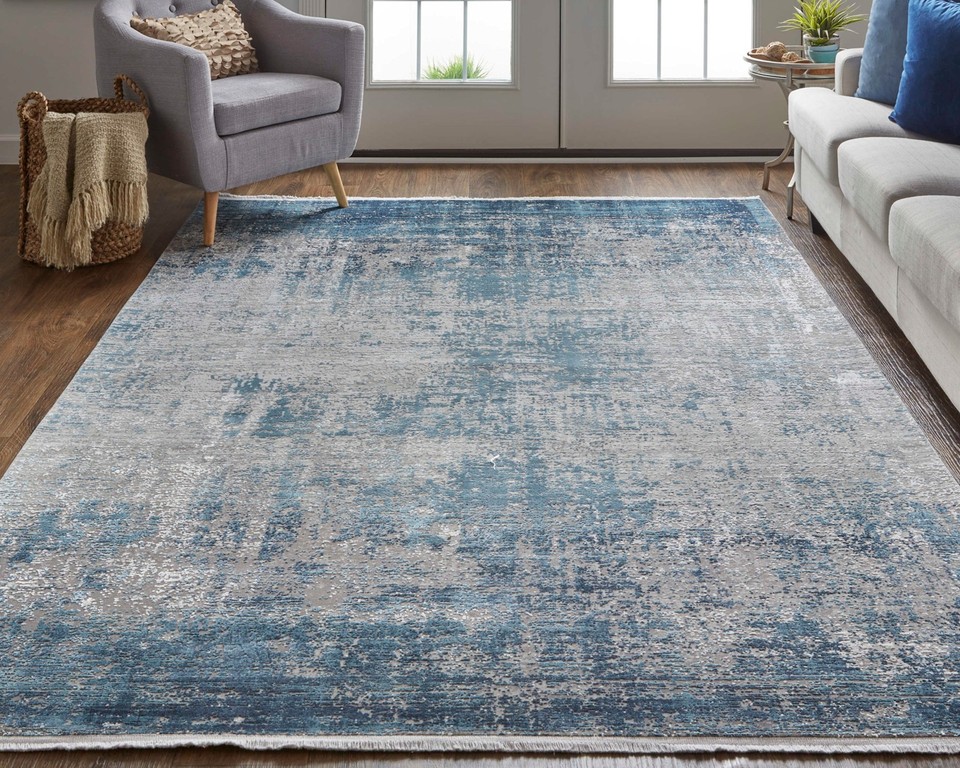 Feizy 86639FWFE30 Cadiz 4-3/4' x 7-3/4' Acrylic and Viscose - Gray ...