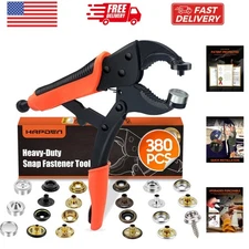 Heavy Duty Snap Fastener Tool, Snap Setter Tool with 100 Sets 4 Color Boat Co...