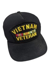 Vietnam Veteran Hat Mens US Military Adjustable Cap Made in USA 1960 Patch