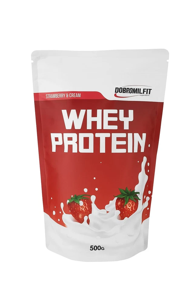 Whey Protein DobromilFIt im cremigen Geschmack Erdbeere-Sahne - Bild 1 von 1