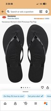 【US-6】Havaianas Sandali infradito donna sottili con plateau alto - Nero