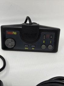 2 X Turbo Grafx 16 Turbo Pad Controllers OEM + Turbo Tap + Antenna Tested