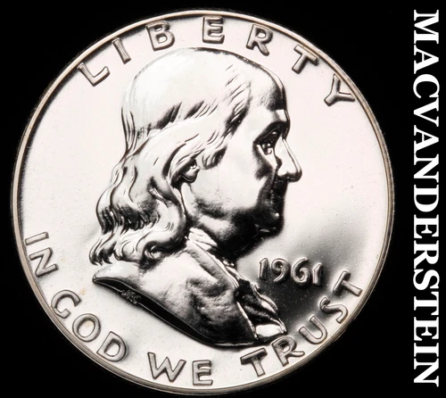 1961 Silver Franklin Half Dollar - Choice Gem Proof  Lustrous  #G9018