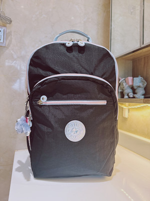 NWT Kipling Seoul XL Extra Large 17'' laptop Large Backpack 47cm True black