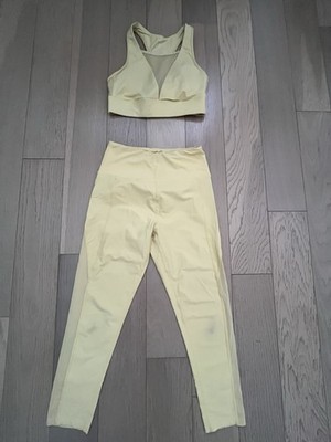 Sofia Active by Sofia Vergara Yellow 2pc Sports Bra & Leggings Set M 26''
