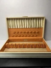 Wm Rogers & Son Wood Sterling Silverware Flatware Silverplate Storage Chest Box