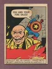 1966 DONRUSS MARVEL SUPER HEROES - CAPTAIN AMERICA #8