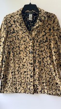 Sag Harbor Petite 8P Blazer Jacket Women's Colorful Knit Button Up