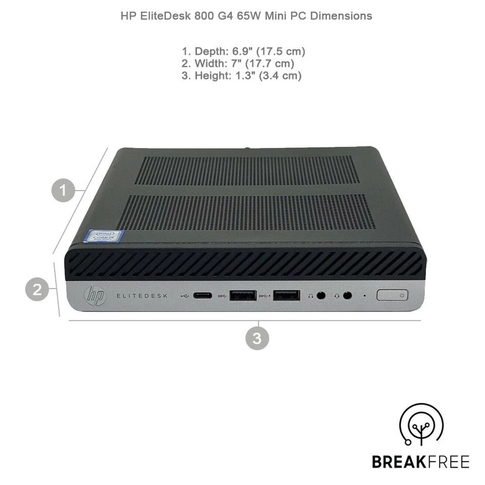 HP EliteDesk 800 G4 Mini PC i7 8700 4.6GHz 16GB RAM 256GB SSD VAT Warranty - Image 3 of 4