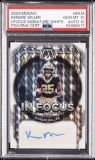 2023 PANINI MOSAIC IN FOCUS SIGNATURE WHITE KENDRE MILLER 15/25 PSA 10 AUTO 10