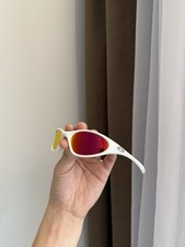 Oakley Mitute 1.0 White Rainbow Vintage Sunglasses Gorpcore USA Y2K Avantgarde