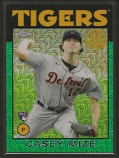 2021 Topps Casey Mize Silver Pack 1986 Green Rookie Card /99 #86BC-86 Tigers. rookie card picture