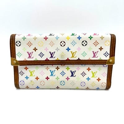 LOUIS VUITTON Multicolor Porte Tresor International Geldbörse M92659 Auth 798