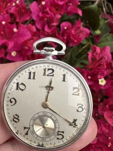 Vintage LONGINES Railroad Watch PLATINUM Gold Watch Estate Antique Gift