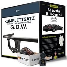 Für MAZDA 6 Kombi Typ GJ, GL Anhängerkupplung starr +eSatz 7pol 13- NEU