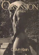 1993 Calvin Klein Obsession For Men Nude Model AD  | POSTER 24" X 18" | Sweet!