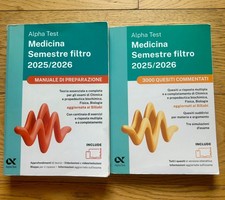 Manuale teoria ed eserciziario Alpha test, Medicina semestre filtro 2025/2026