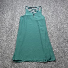 Naked Zebra Strappy Cage Neck Lattice Detail Green Chiffon Mini Dress