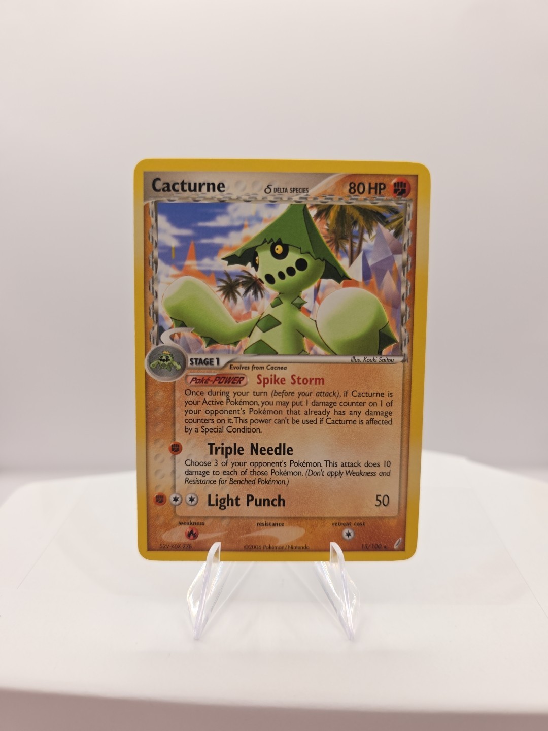 Pokémon TCG Cacturne Crystal Guardians 15/100 Regular Rare Near Mint