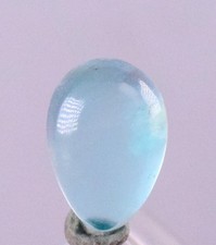 1carats BLUE OPAL CABOCHON Pendant Wire Wrap Caribean Turquoise Color Peru B990