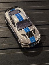 AFX 22099 Ford Shelby Mustang GT500KR Silver/Blue Mega G HO Slot Car