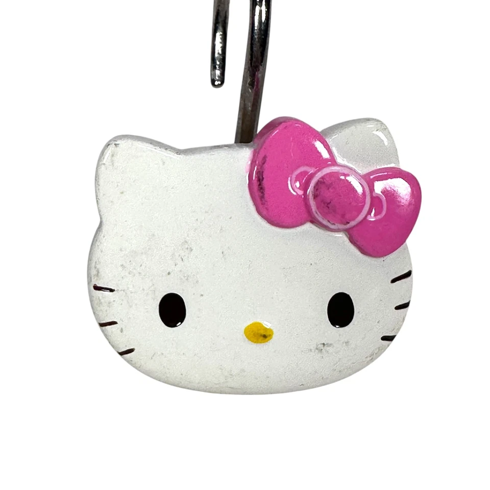 Sanrio Hello Kitty Resin Shower Curtain Hooks Rings Lot of 11 Bathroom Y2K 2006 - Image 3 of 4