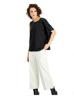 ALFANI Womens Flutter Crew Neck One Shoulder Top