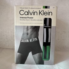 Calvin Klein Intense Power Microfiber Stretch 3-Pack Boxer Briefs- Size: L 