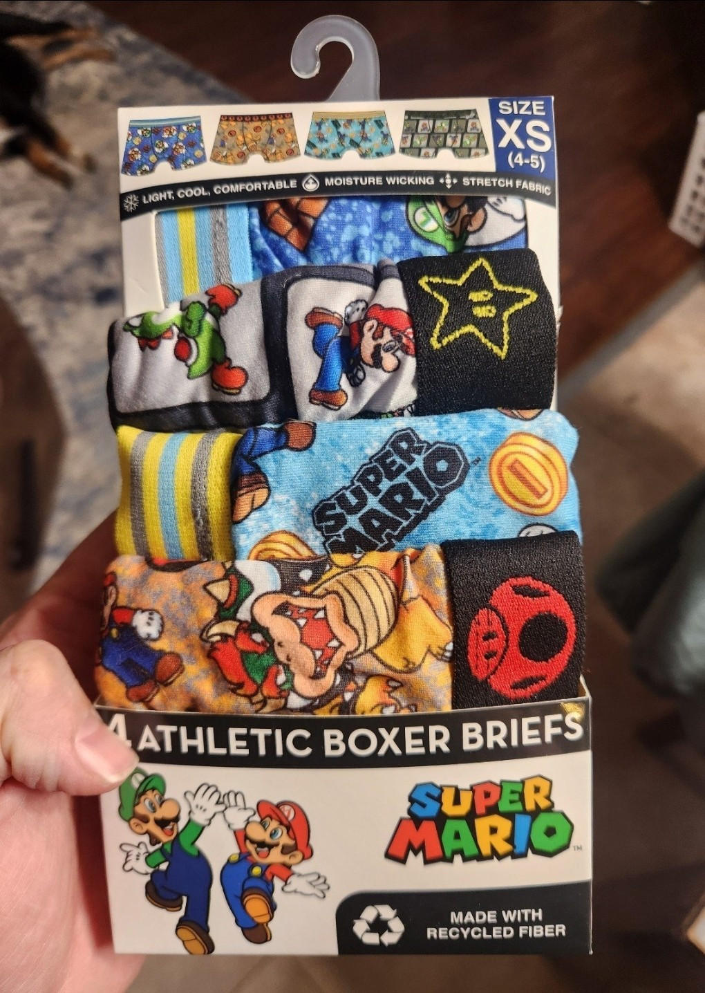 New Super Mario Brothers 4 Briefs XS sz. 4-5
